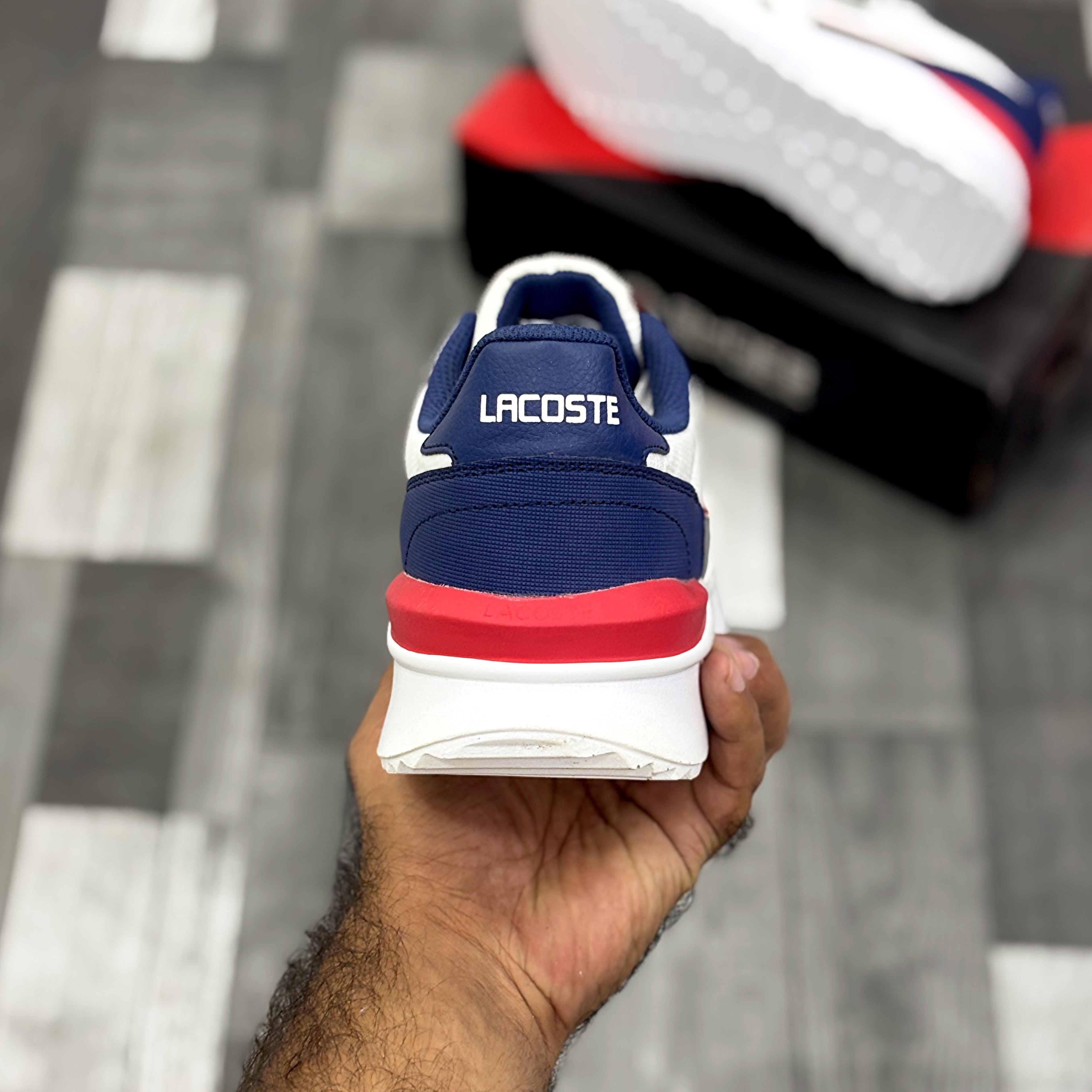 Lacoste (White Blue)