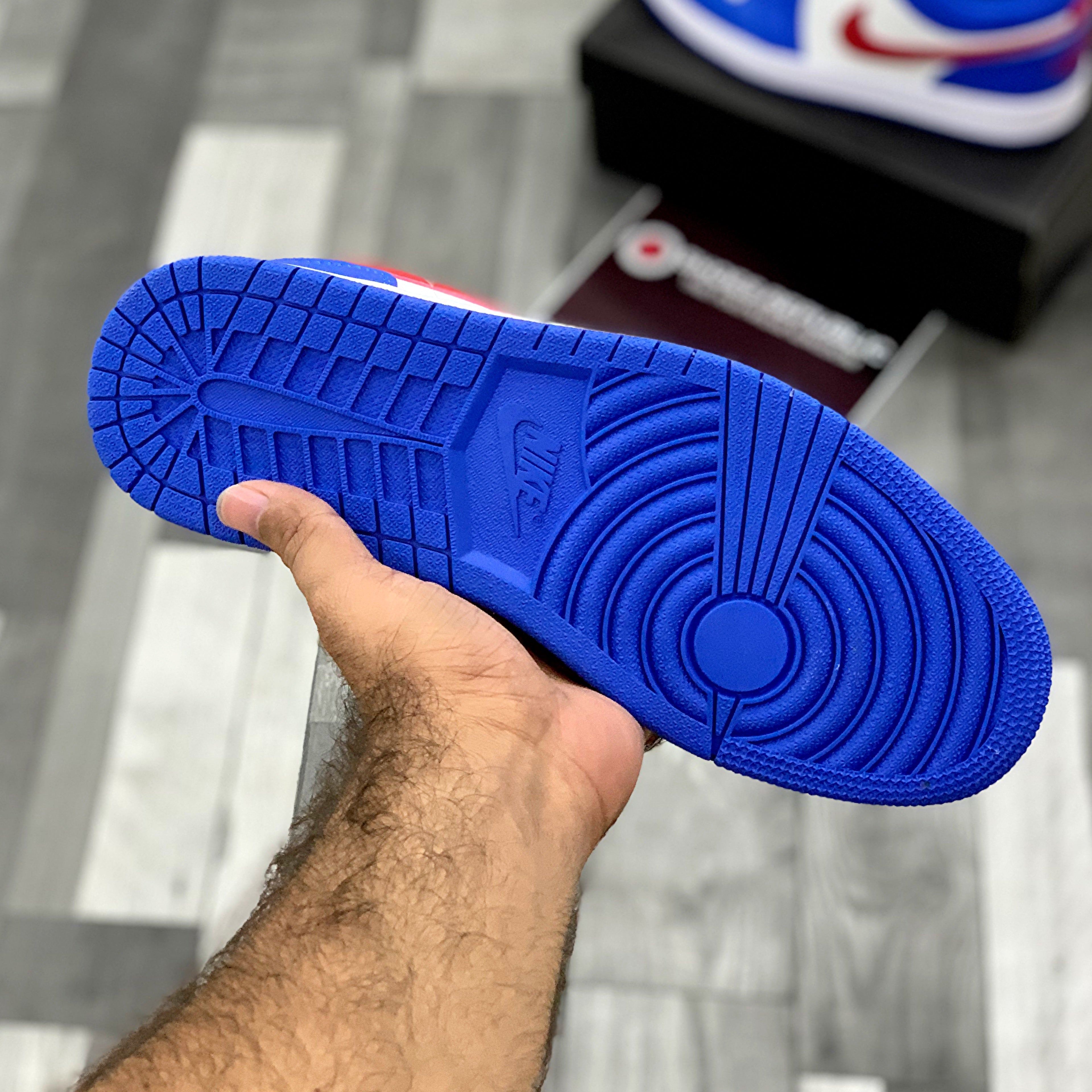 AJ-1 Lows (Sportt Blue GYM Red)- Premium Batch