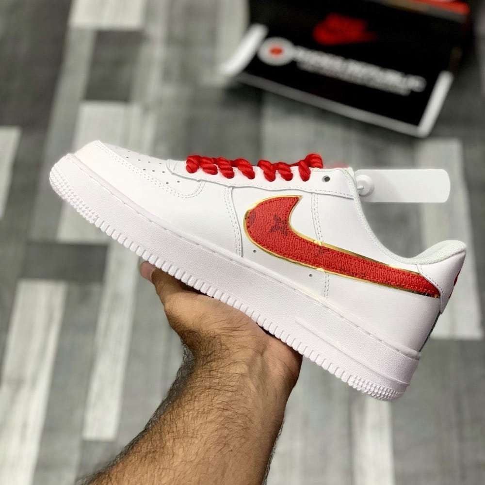 AF-1 Custom Lo-Vi Rope (Red) | Custom Style with Rope Laces - ShoesRepublic