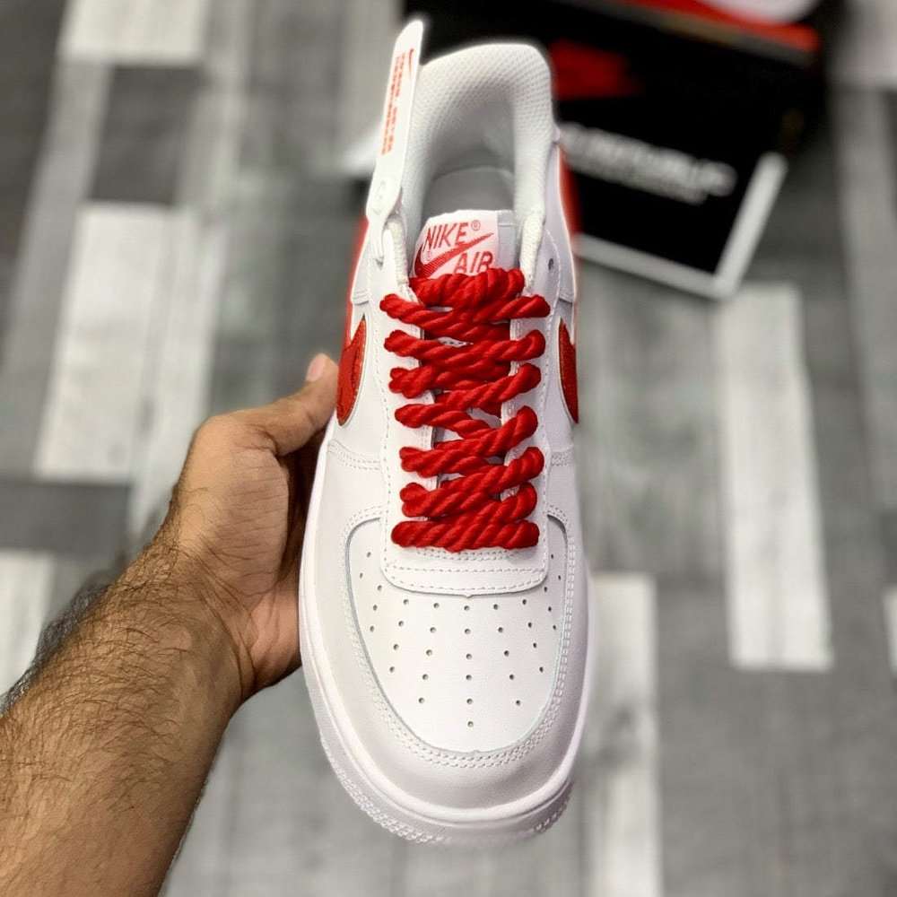 AF-1 Custom Lo-Vi Rope (Red) | Custom Style with Rope Laces - ShoesRepublic