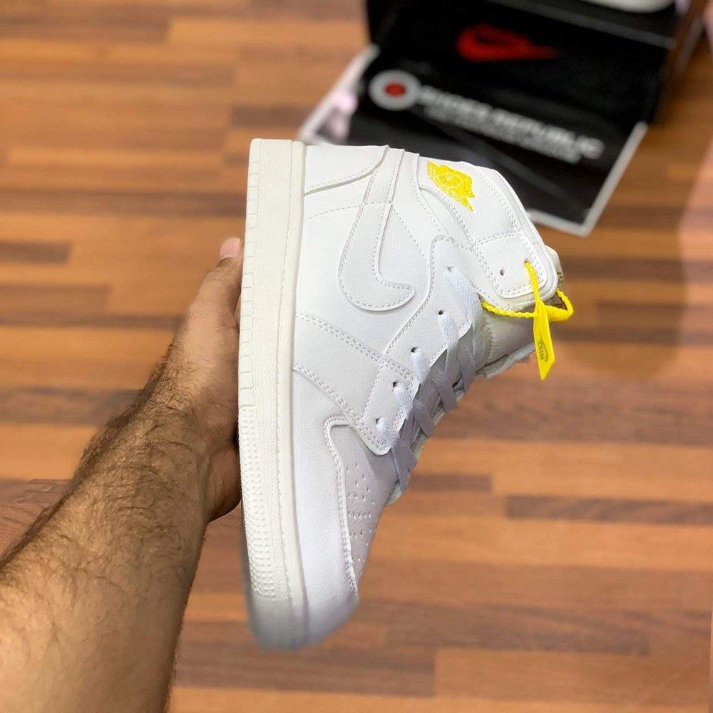 AJ-1 High All White - Men's Classic Sneakers - ShoesRepublic