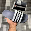 Adiillette Comfort Swim “Grey White” - ShoesRepublic