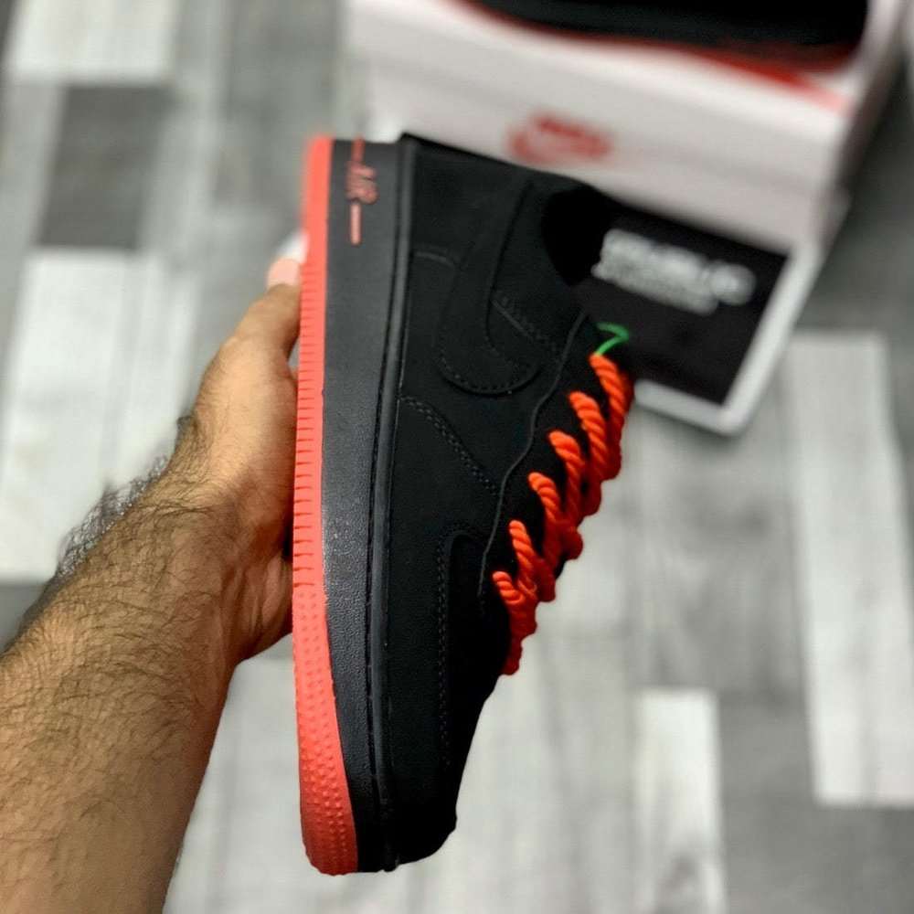 Air Force 1 Red Rope Laces | Bold Statement Sneaker - ShoesRepublic