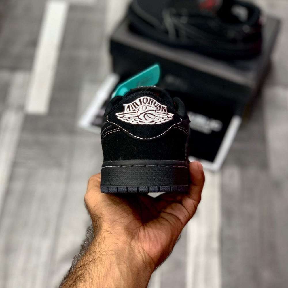 Aj-1 Lows x Traviis Scottt (Black Phantom) AAA Version - ShoesRepublic