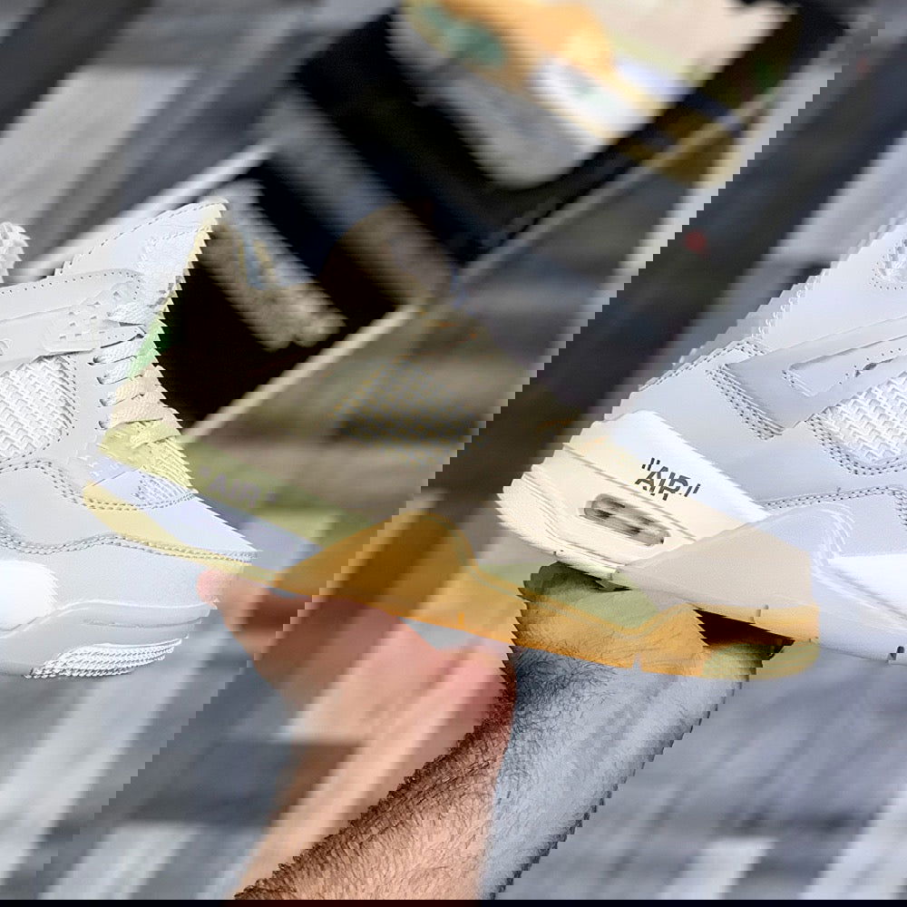 Aj-4 (Saiil x Off Whiite) Dot Perfect Verison - ShoesRepublic