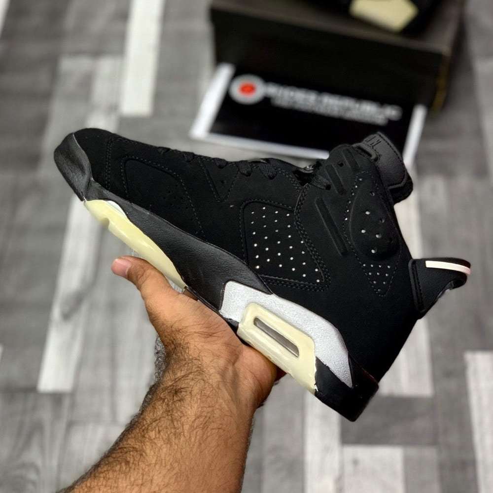 Aj-6 (Chrrome Black Metallic) Premium Batch - ShoesRepublic