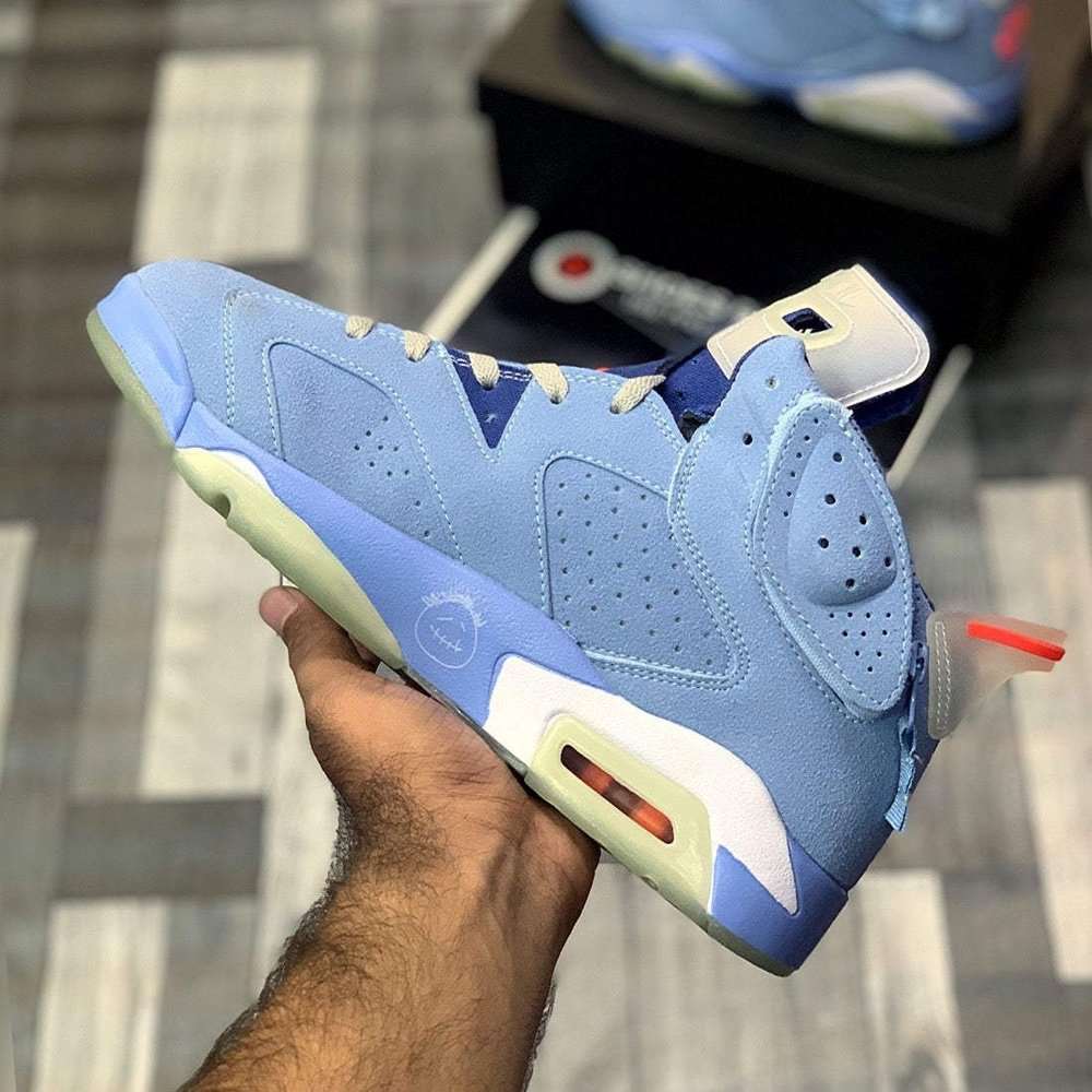 Aj-6 x Traviiis (Uniiversity Bluee) Premium Batch - ShoesRepublic