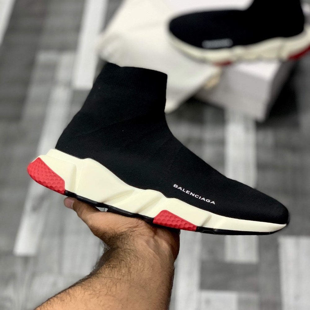 Balenciaga Speed Trainers (Bred) | Black & Red Colorway - ShoesRepublic