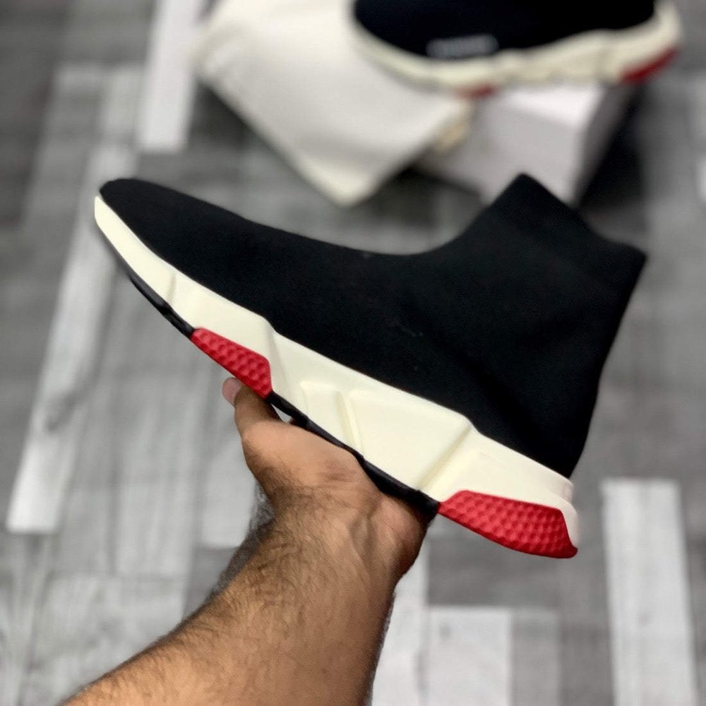 Balenciaga Speed Trainers (Bred) | Black & Red Colorway - ShoesRepublic
