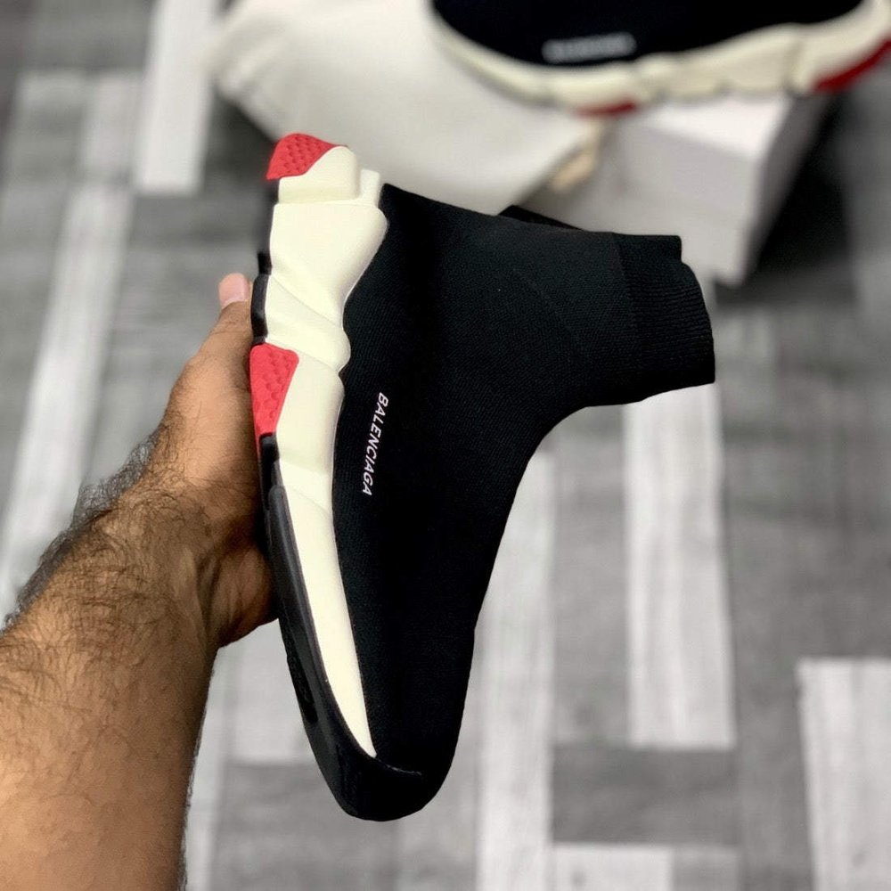 Balenciaga Speed Trainers (Bred) | Black & Red Colorway - ShoesRepublic