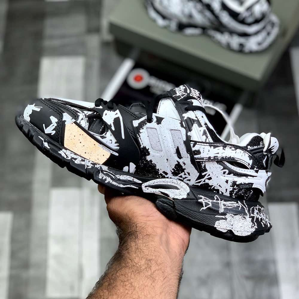 Ballenciiaga Trackk Graffiitti (Black)Top Premium Batch - ShoesRepublic