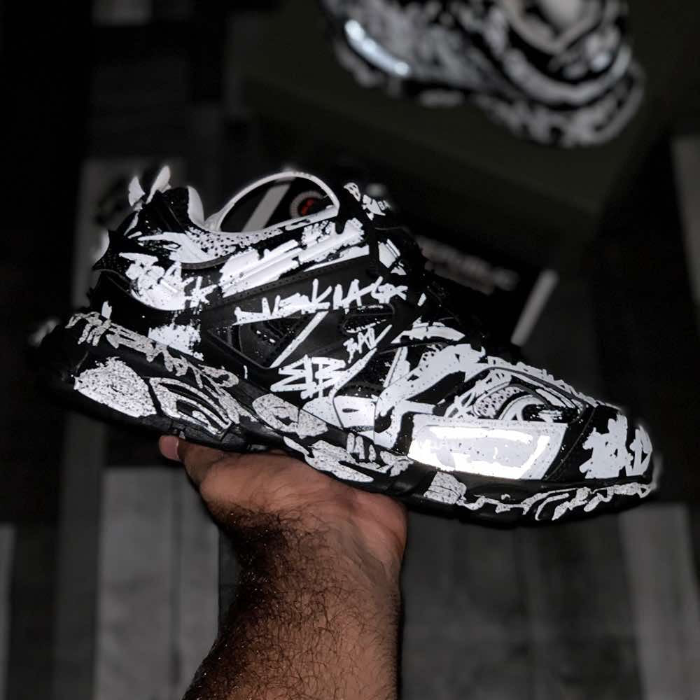 Ballenciiaga Trackk Graffiitti (Black)Top Premium Batch - ShoesRepublic