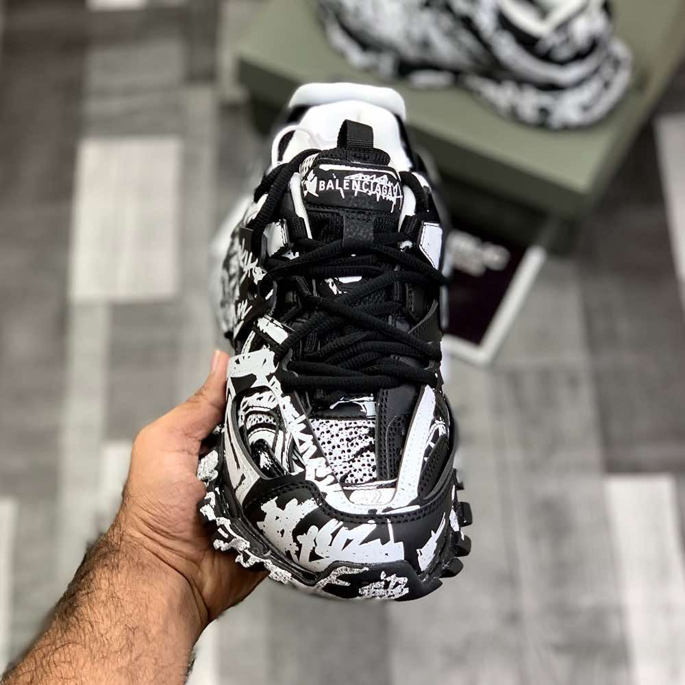 Ballenciiaga Trackk Graffiitti (Black)Top Premium Batch - ShoesRepublic
