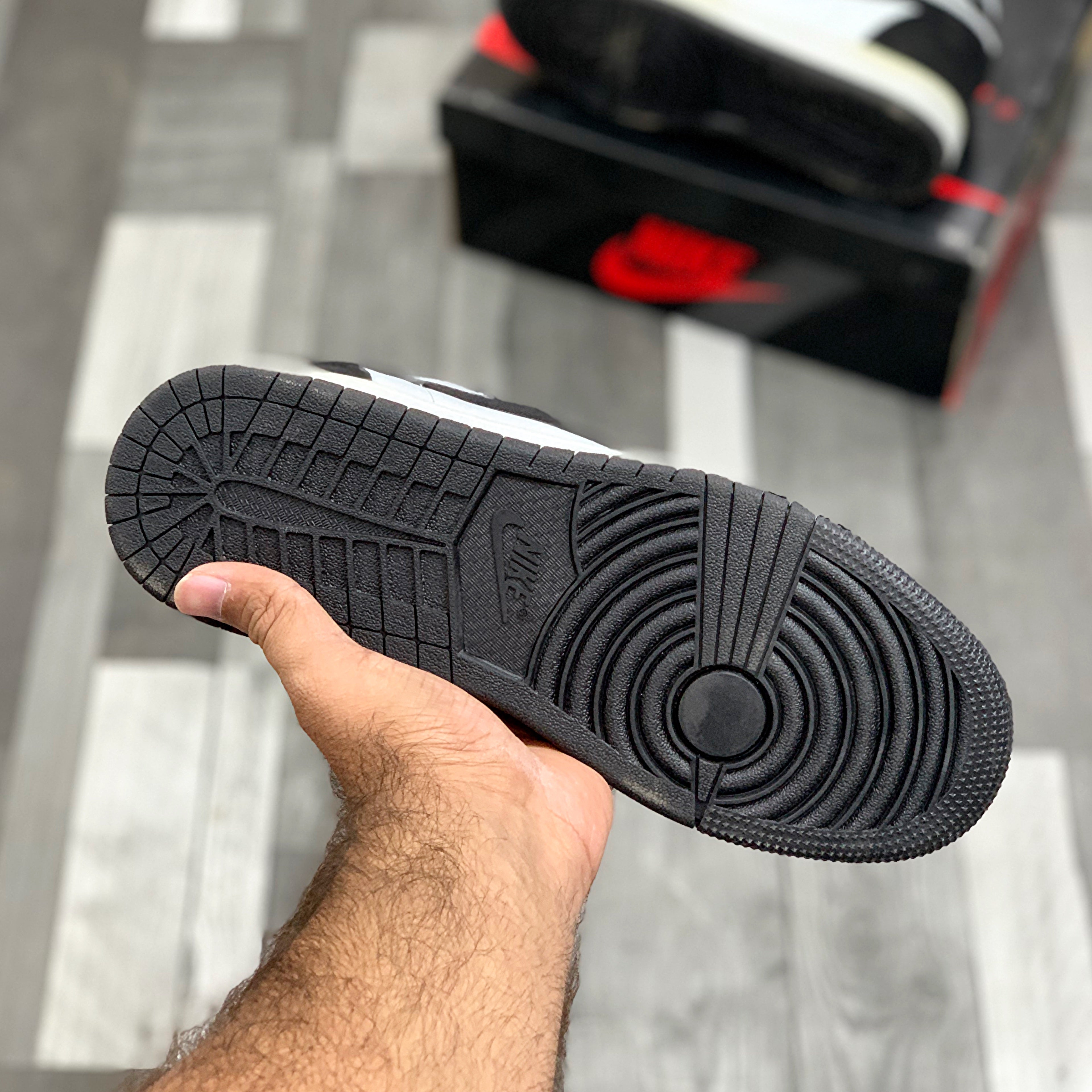 AJ-1 hightops (Matte Panda) Slightly Stained