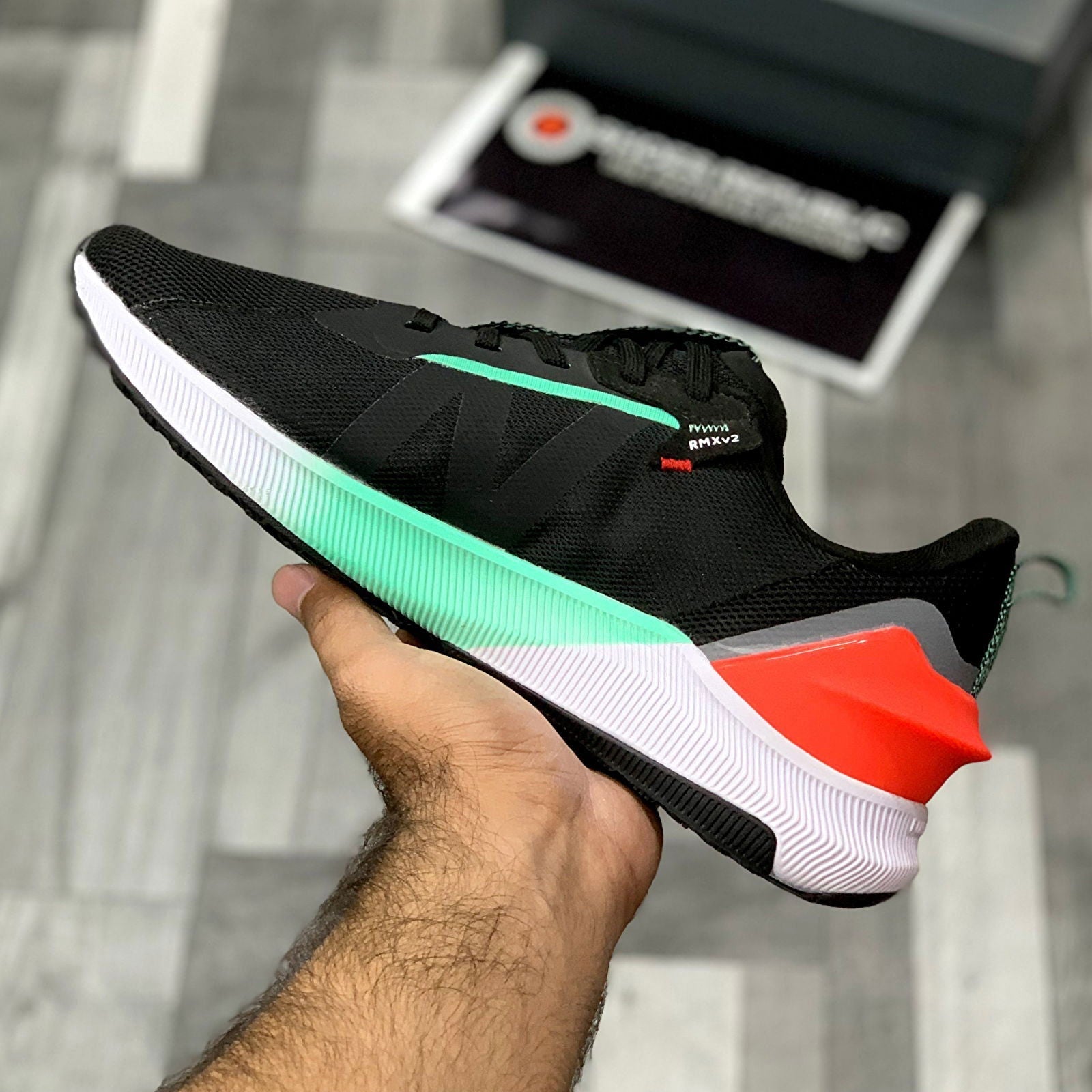 NB FuelCell Propel RMX v2 Black Bright Neon - ShoesRepublic