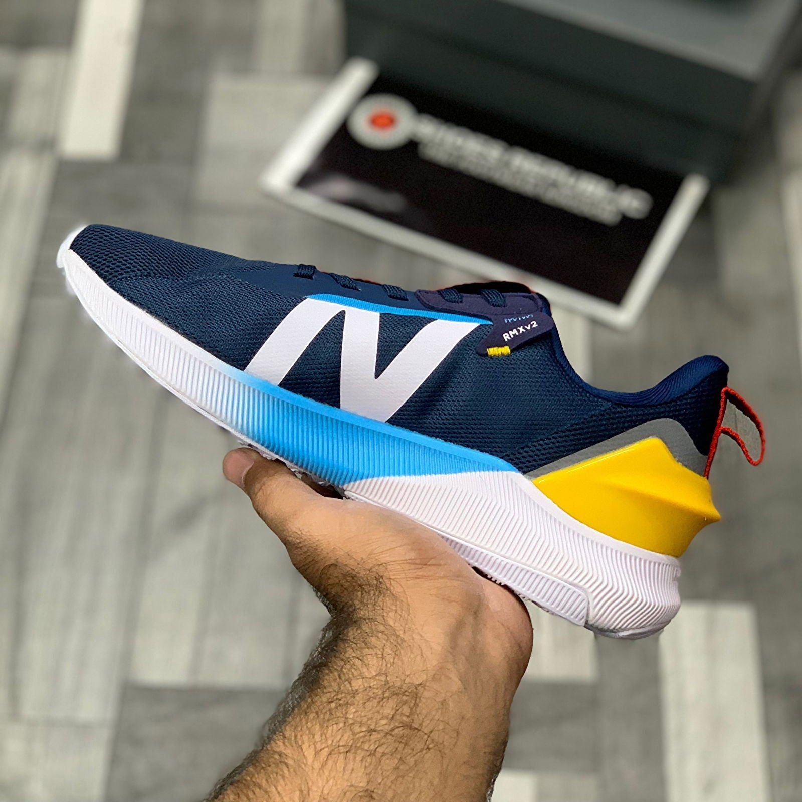 NB FuelCell Propel RMX v2 Navy Yellow - ShoesRepublic