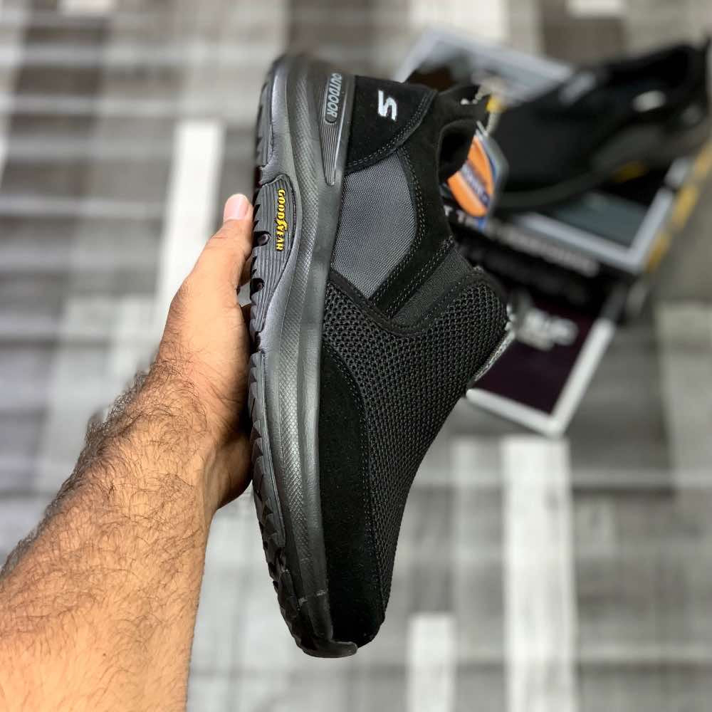 Skecherrs GoWalk Outdoor Slip-In "All Black" - ShoesRepublic