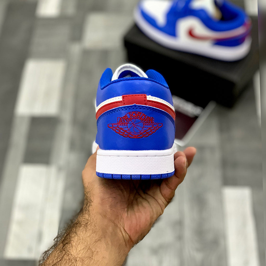 AJ-1 Lows (Sportt Blue GYM Red)- Premium Batch