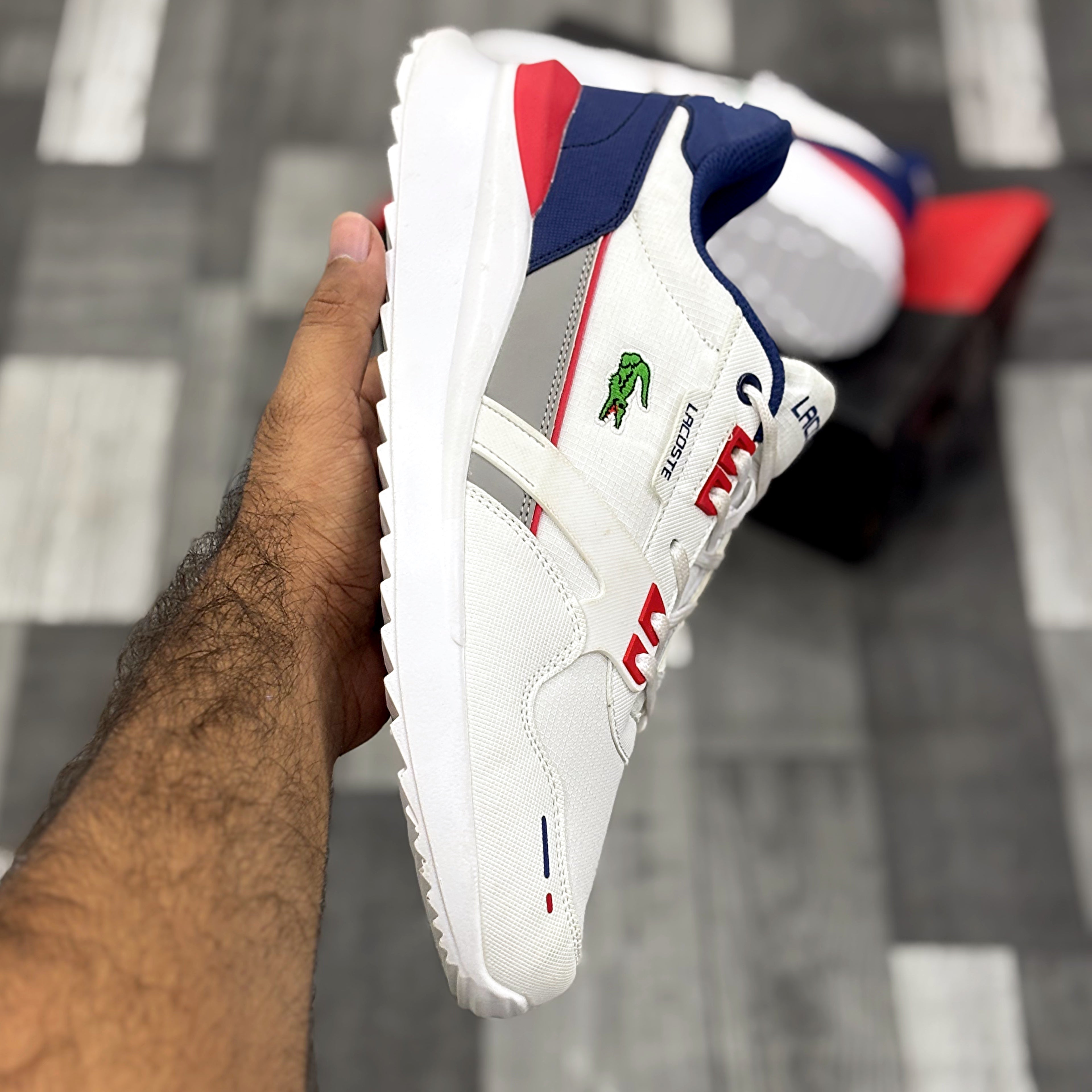 Lacoste (White Blue)