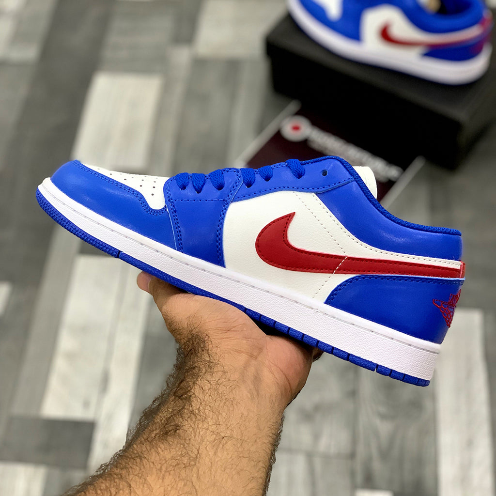 AJ-1 Lows (Sportt Blue GYM Red)- Premium Batch