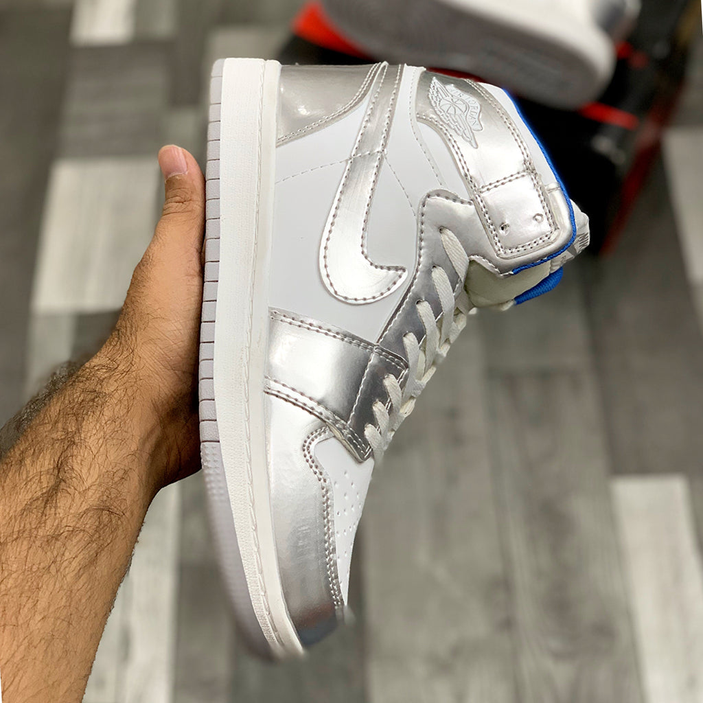 AJ-1 hightops (Metallic Silver)