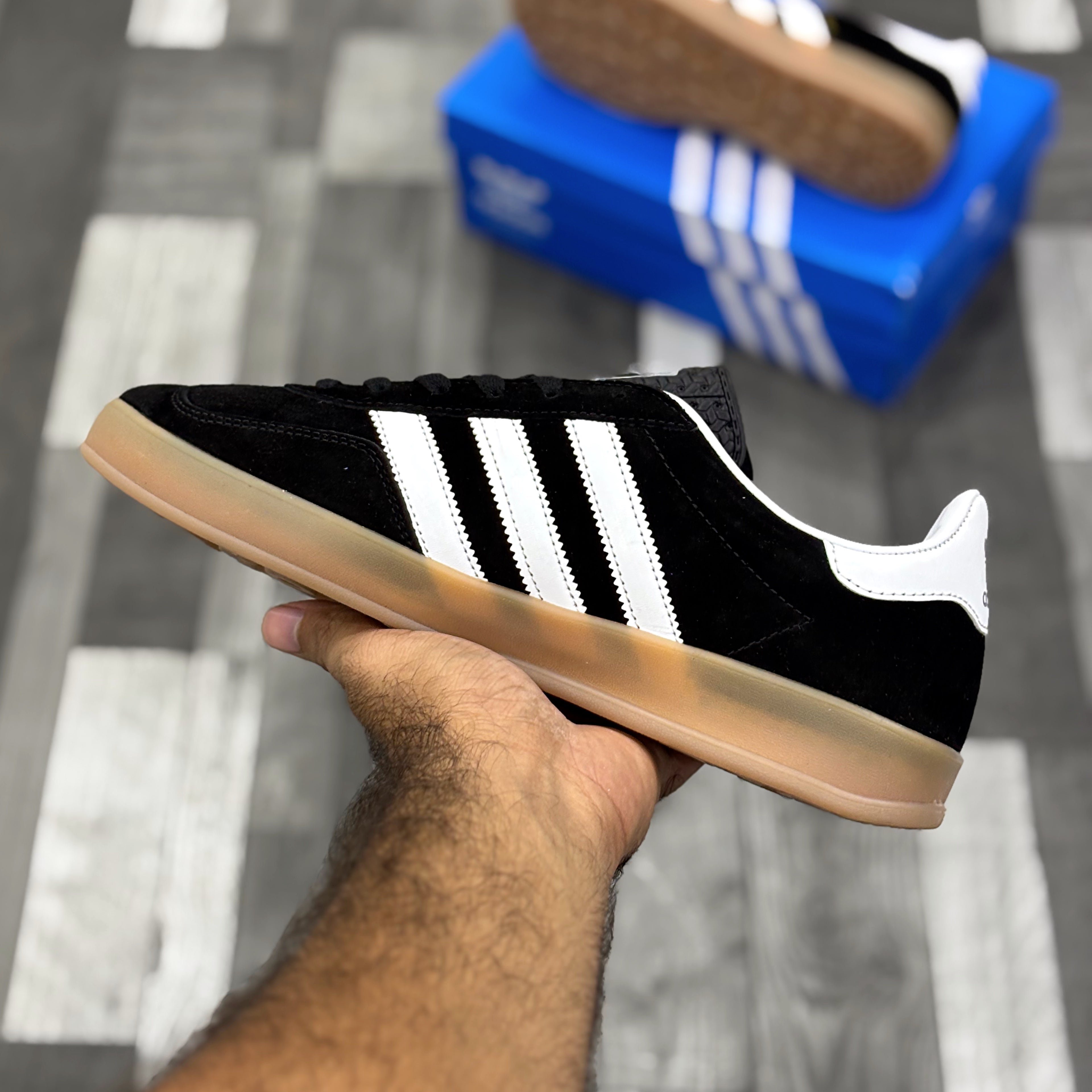Adii Gazelle (Black Suede) Premium Batch