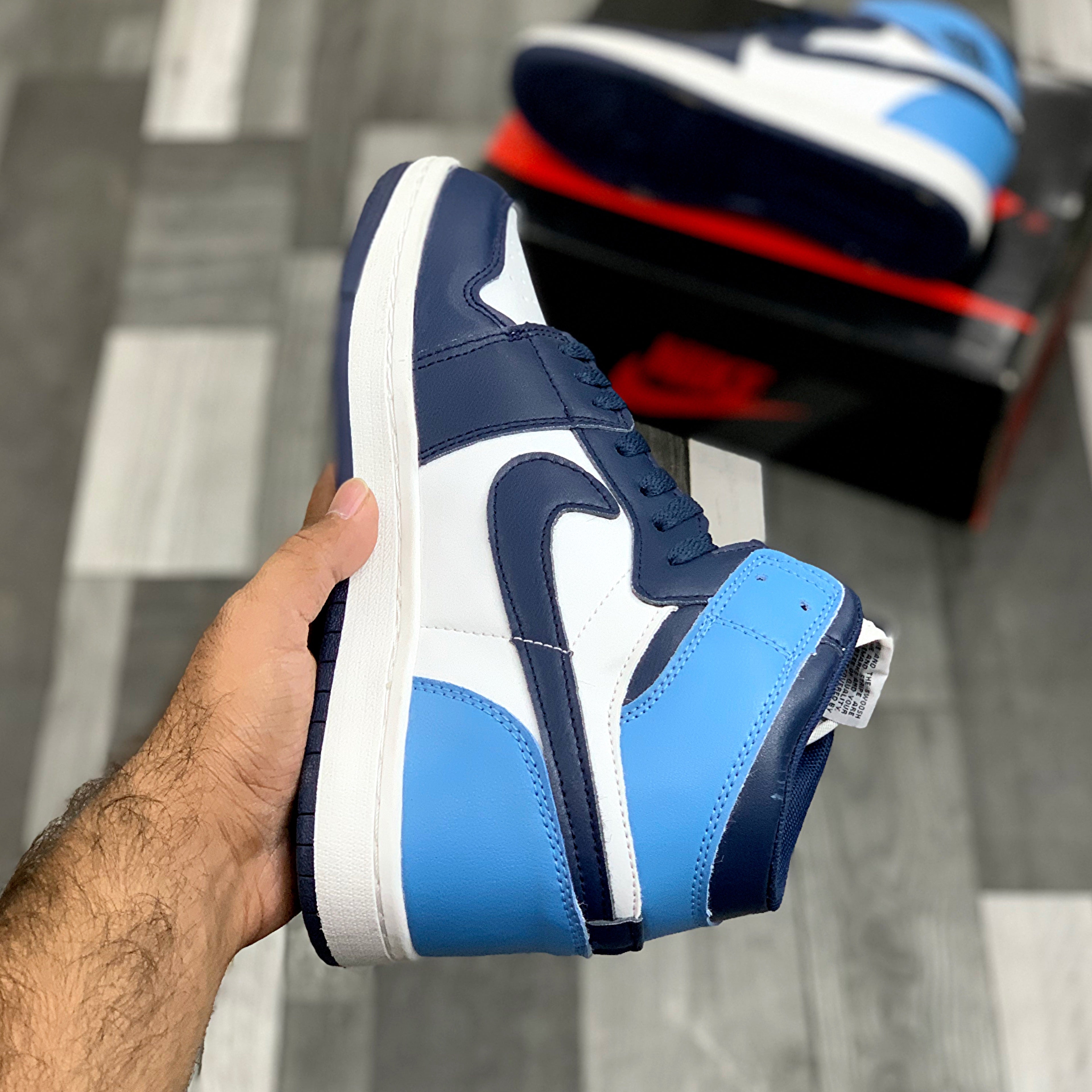 AJ-1 hightops (Obsidian Blue)