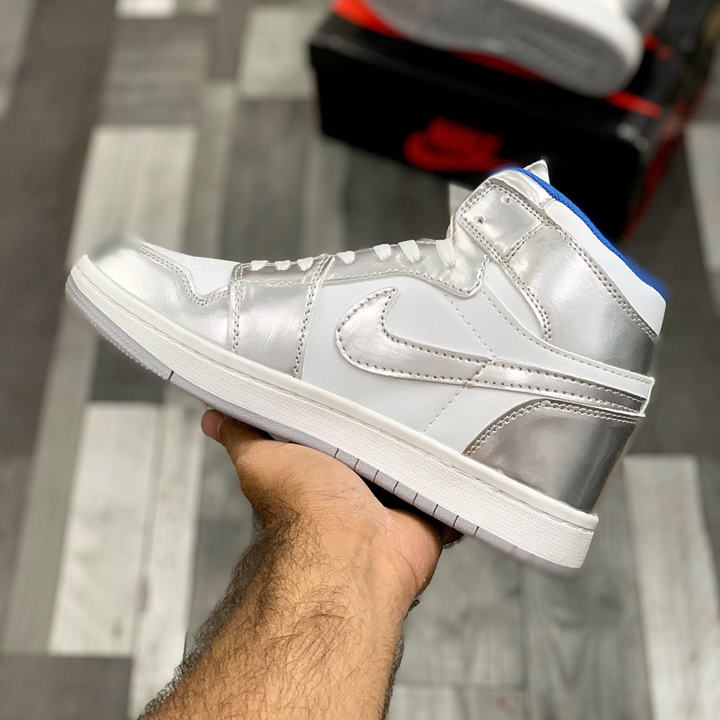 AJ-1 hightops (Metallic Silver)