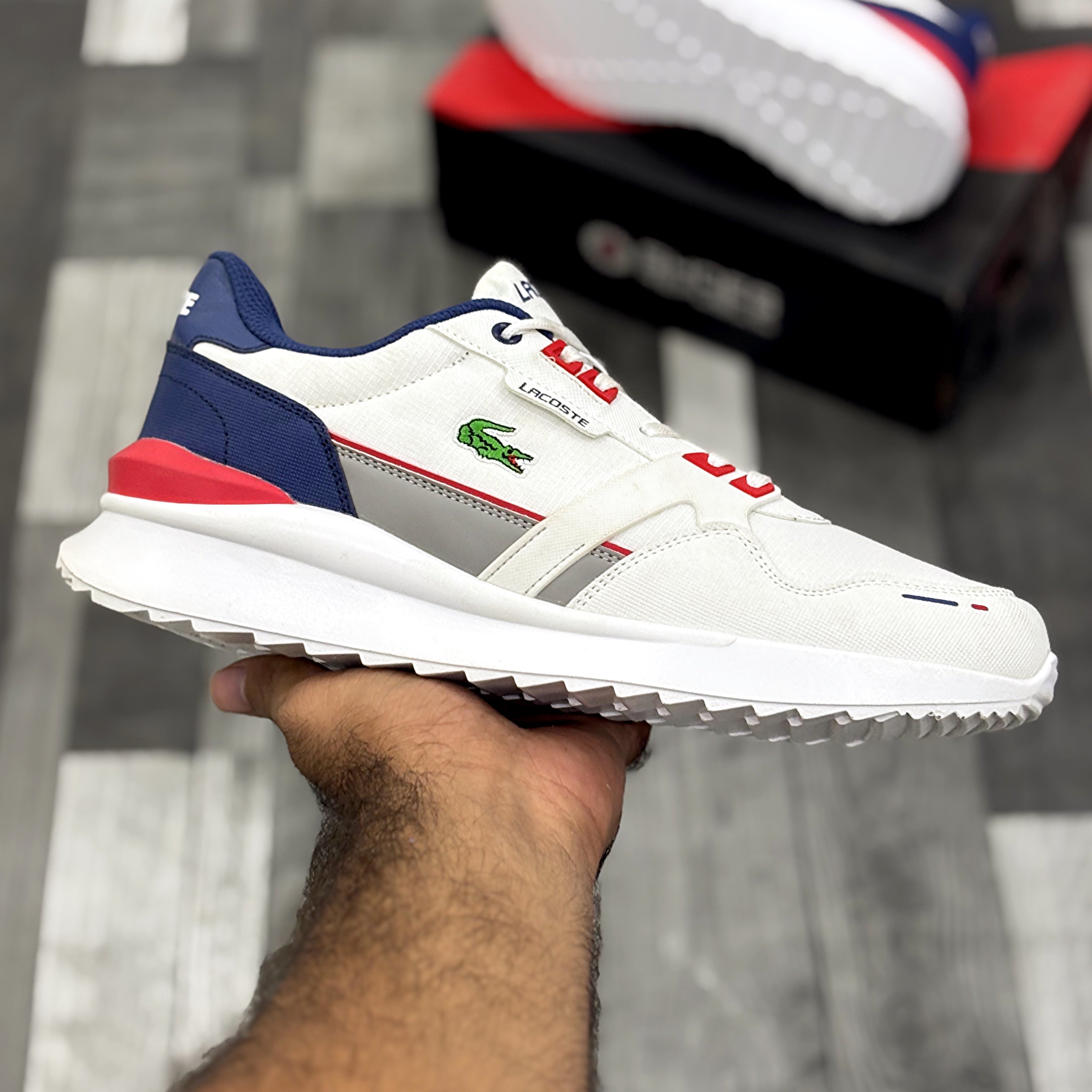 Lacoste (White Blue)