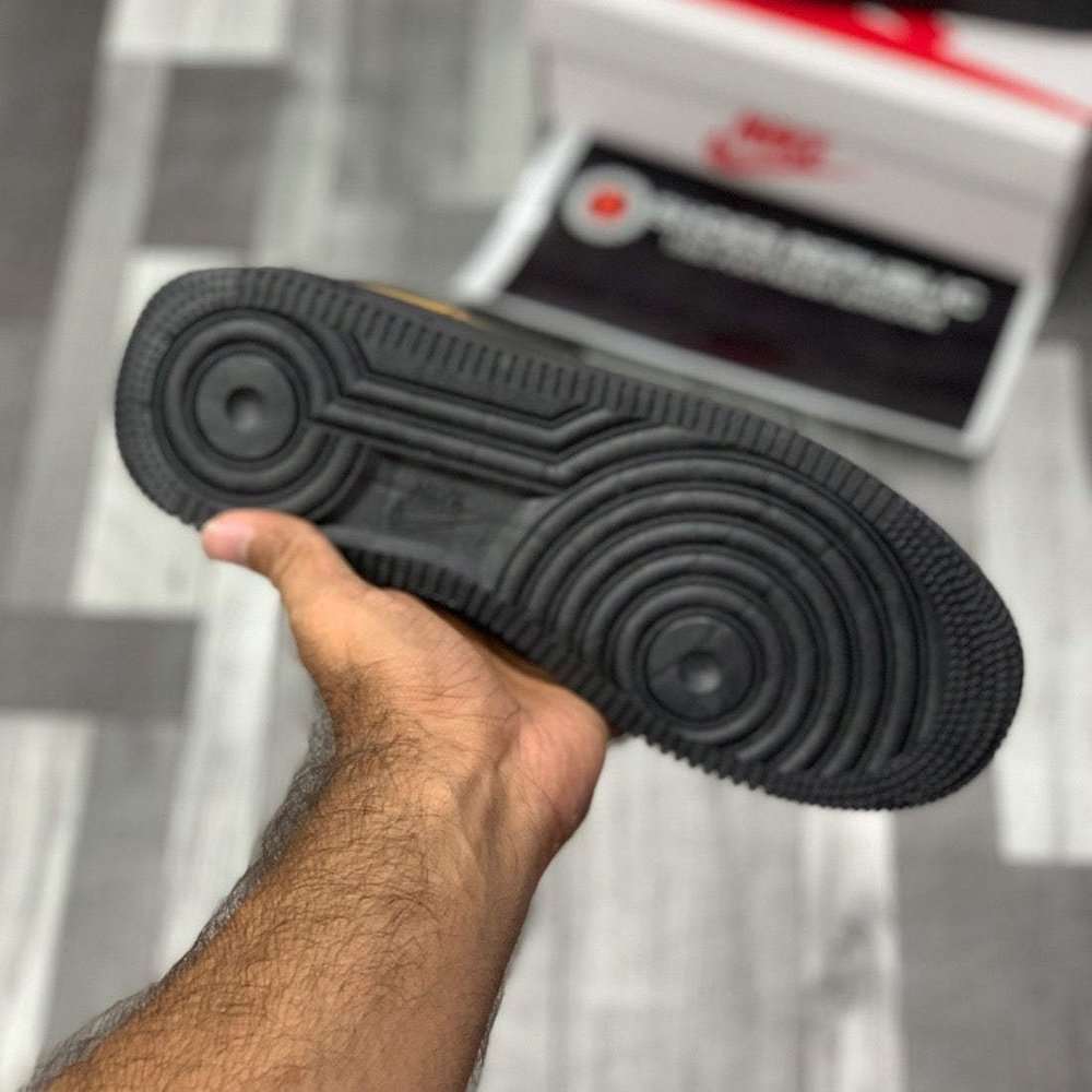 AF-1 Anthracite & Camel - Classic Two-Tone - ShoesRepublic 