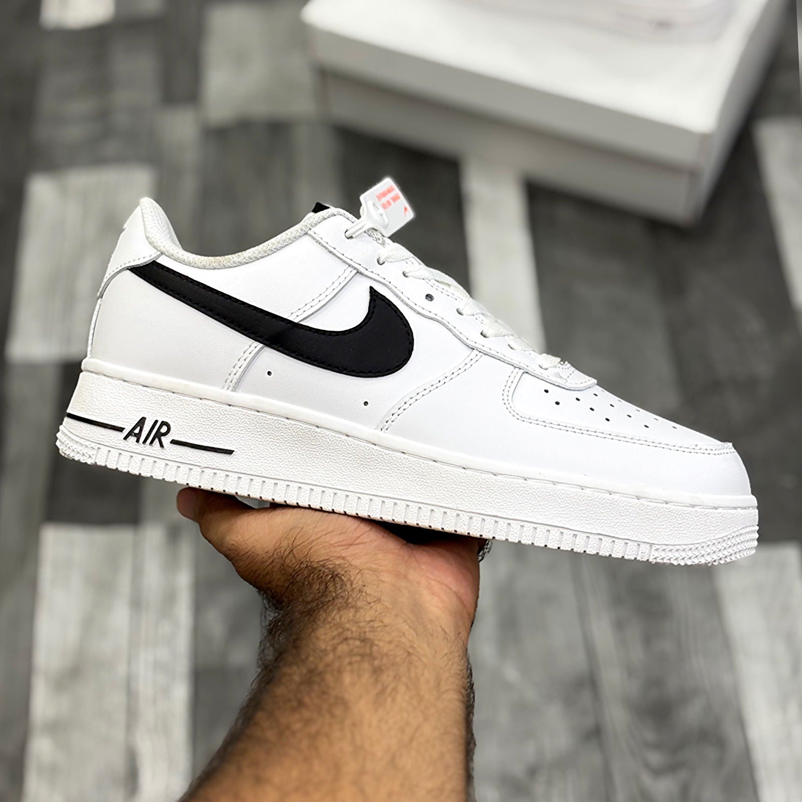 AF-1 White Black Swoosh Premium Batch - ShoesRepublic 