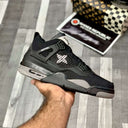 Air Jordan 4 Custom Lo-Vi (All Black) | Unique Black Design - ShoesRepublic 