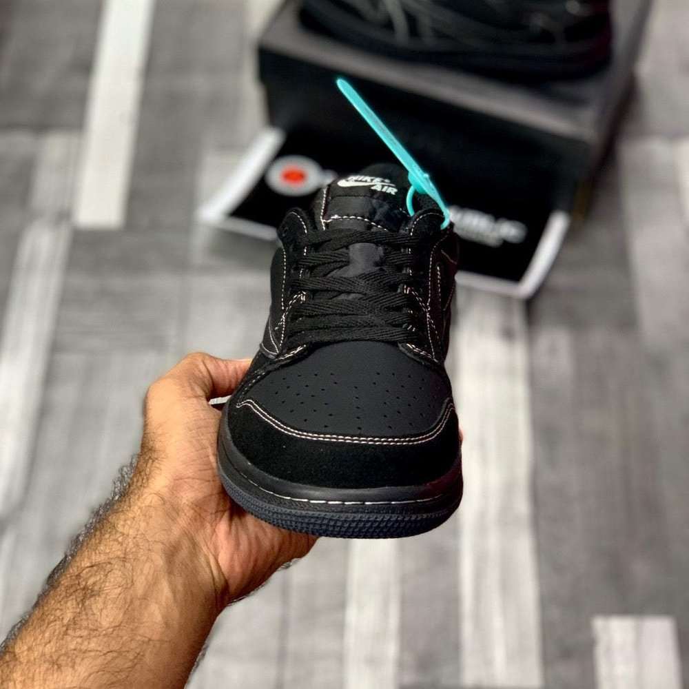 Aj-1 Lows x Traviis Scottt (Black Phantom) AAA Version - ShoesRepublic 