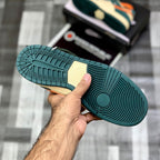 Aj-1 X Sb Dunks Low Pro (Green Orange) - ShoesRepublic 