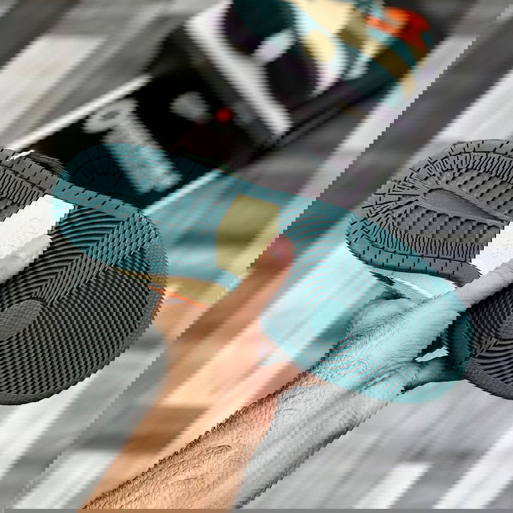 Aj-1 X Sb Dunks Low Pro (Green Orange) - ShoesRepublic 