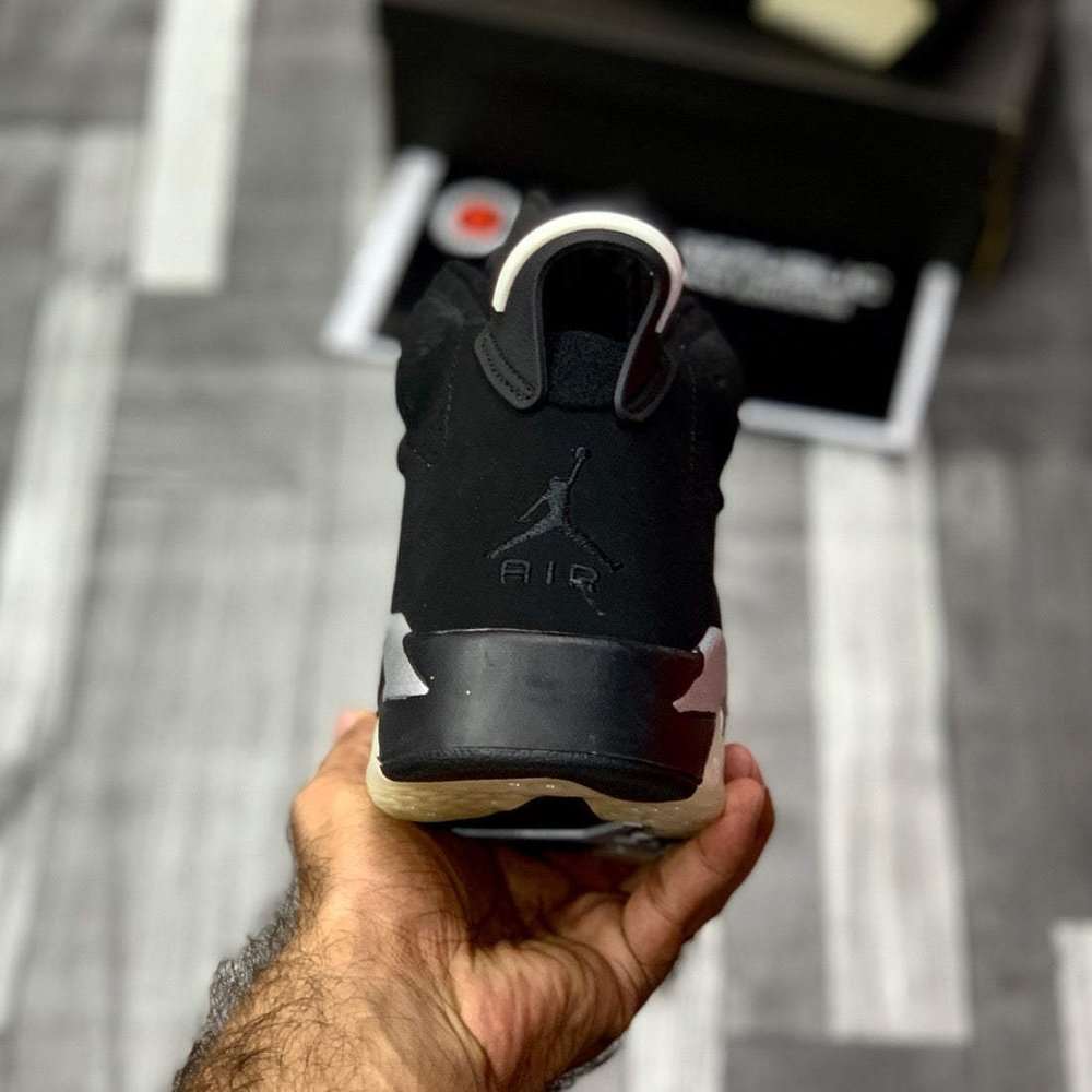 Aj-6 (Chrrome Black Metallic) Premium Batch - ShoesRepublic 