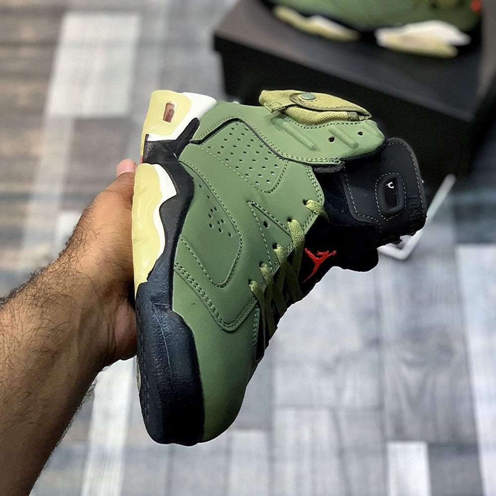 Aj-6 x Traviiis (Medium Oliive) Premium Batch - ShoesRepublic 