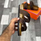 Cork Footbed Slides (Brown) Premium Imported