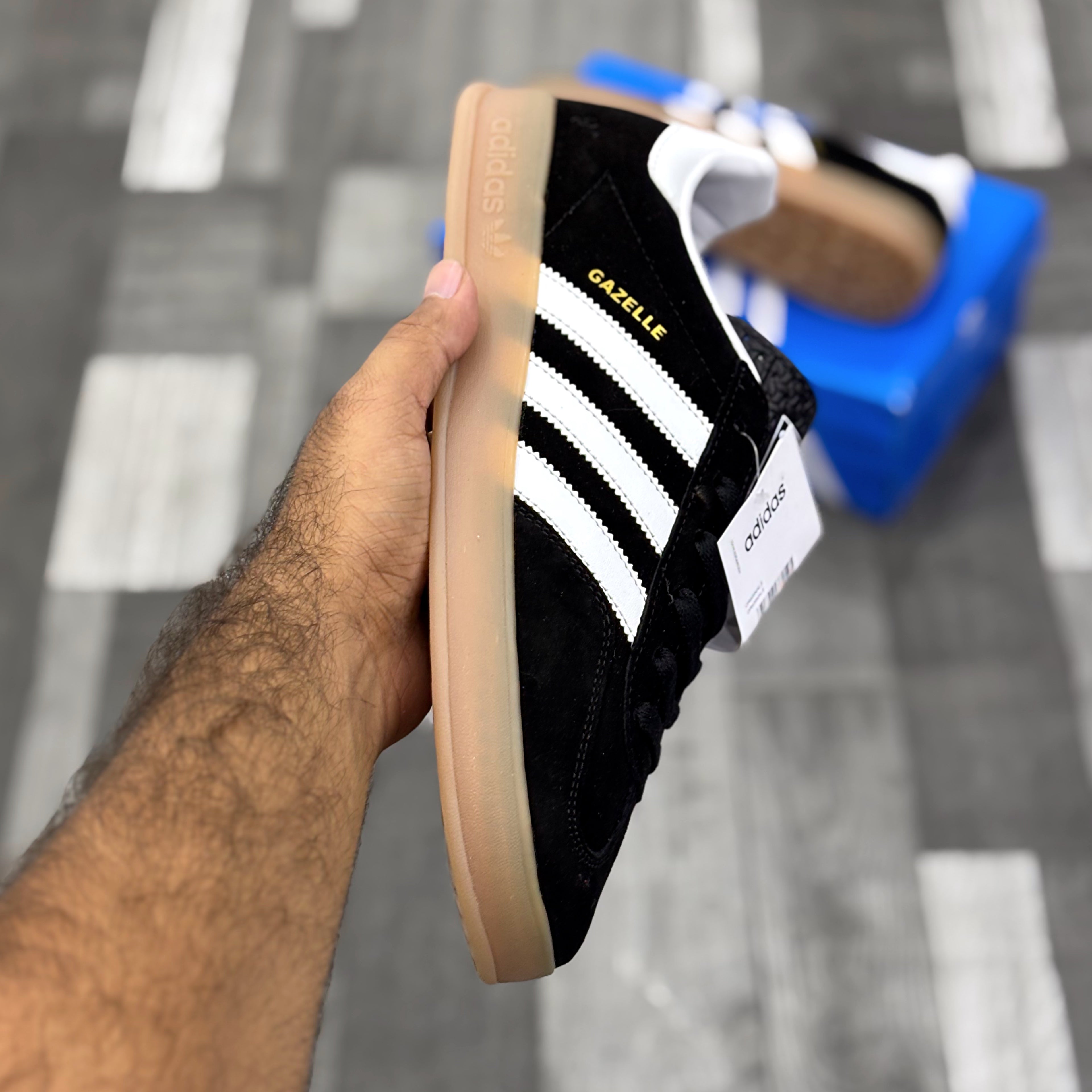 Adii Gazelle (Black Suede) Premium Batch