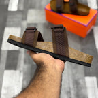 Cork Footbed Slides (Brown) Premium Imported