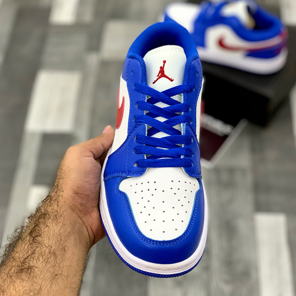 AJ-1 Lows (Sportt Blue GYM Red)- Premium Batch