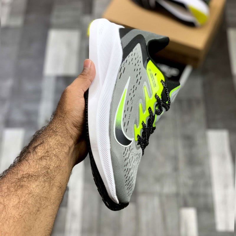 Nk Zooom Wiinfloo 7 (Grey Neon) - ShoesRepublic 