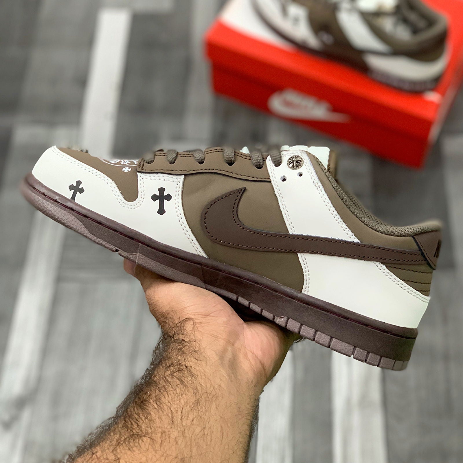 SBB Dunkks Low X Chrome Hearts - ShoesRepublic 