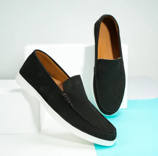 Suede Loafer Dark Cocoa- 100% Pure Suede Leather