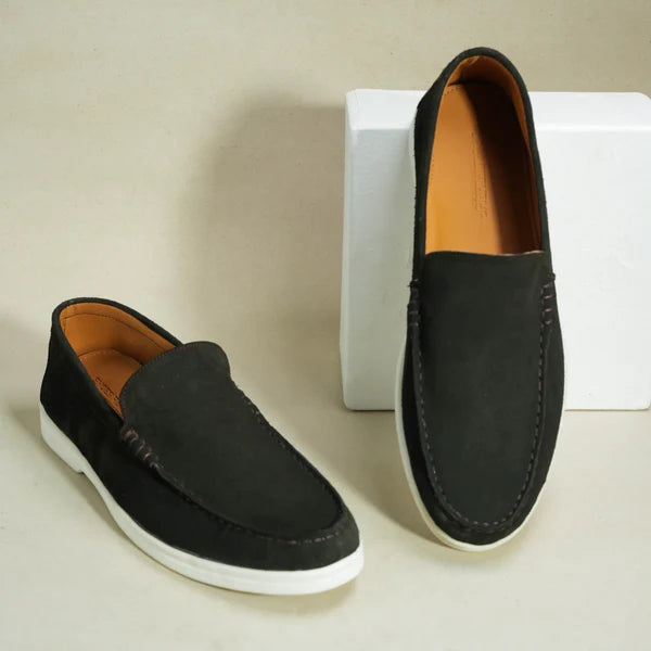 Suede Loafer Dark Cocoa- 100% Pure Suede Leather