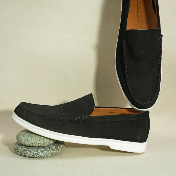 Suede Loafer Dark Cocoa- 100% Pure Suede Leather