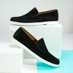 Suede Loafer Black- 100% Pure Suede Leather