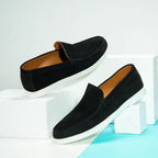 Suede Loafer Black- 100% Pure Suede Leather
